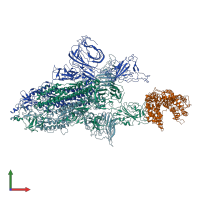 PDB entry 7a95 coloured by chain, front view.