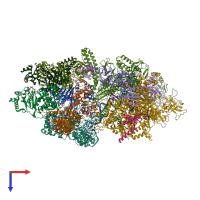 PDB entry 7add coloured by chain, top view.