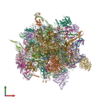 PDB entry 7am2 coloured by chain, front view.