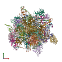 PDB entry 7am2 coloured by chain, front view.