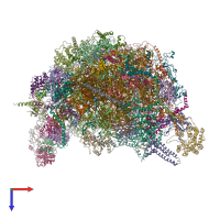 PDB entry 7am2 coloured by chain, top view.