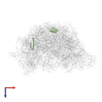 Large ribosomal subunit protein mL43 in PDB entry 7aoi, assembly 1, top view.