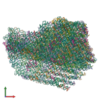 PDB entry 7are coloured by chain, front view.