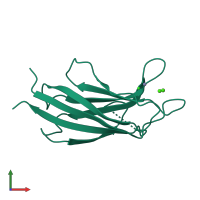 PDB entry 7atp coloured by chain, front view.