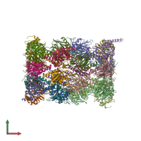 PDB entry 7awe coloured by chain, front view.