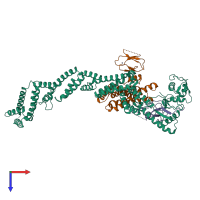 PDB entry 7b5s coloured by chain, top view.