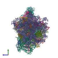 PDB entry 7b7d coloured by chain, side view.