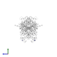 ZINC ION in PDB entry 7b8e, assembly 1, side view.