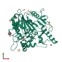 PDB 7b8n coloured by chain and viewed from the front.