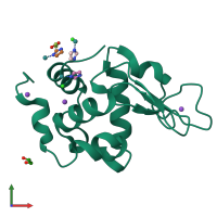 PDB entry 7bd0 coloured by chain, front view.