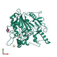 PDB entry 7bd5 coloured by chain, front view.