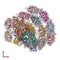PDB entry 7bgi coloured by chain, front view.