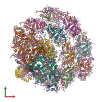 PDB entry 7blx coloured by chain, front view.