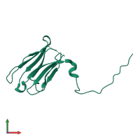 PDB 7bnp coloured by chain and viewed from the front.
