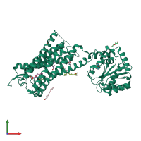 PDB entry 7br3 coloured by chain, front view.