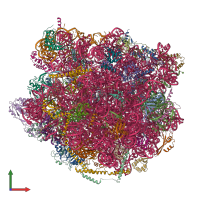 PDB entry 7bt6 coloured by chain, front view.