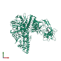 PDB entry 7by5 coloured by chain, front view.