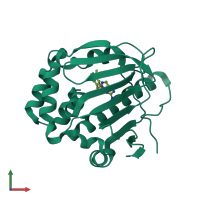 PDB entry 7c04 coloured by chain, front view.