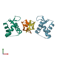 PDB entry 7c0j coloured by chain, front view.