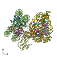 PDB entry 7c0m coloured by chain, front view.