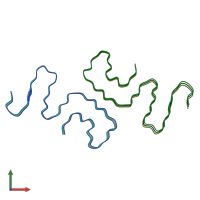 PDB entry 7c1d coloured by chain, front view.