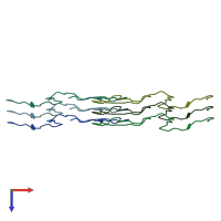 PDB entry 7c1d coloured by chain, top view.