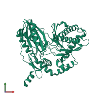 PDB entry 7c1u coloured by chain, front view.