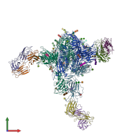 PDB entry 7c2l coloured by chain, front view.