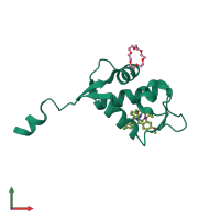PDB entry 7c44 coloured by chain, front view.
