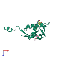 PDB entry 7c44 coloured by chain, top view.