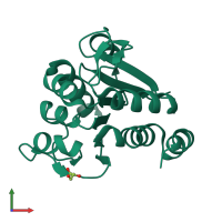 PDB entry 7c62 coloured by chain, front view.