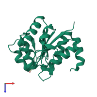 PDB entry 7c62 coloured by chain, top view.