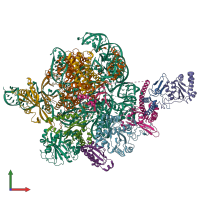 PDB entry 7c7a coloured by chain, front view.