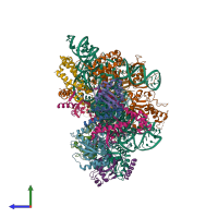 PDB entry 7c7a coloured by chain, side view.