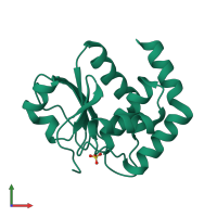 PDB entry 7c8s coloured by chain, front view.