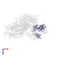 Heavy chain of H014 Fab in PDB entry 7cai, assembly 1, top view.