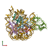 PDB entry 7ccq coloured by chain, front view.