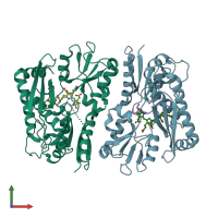 PDB entry 7cd0 coloured by chain, front view.