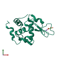 PDB entry 7cdn coloured by chain, front view.