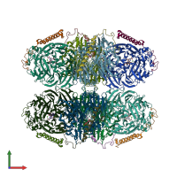 PDB entry 7ce5 coloured by chain, front view.