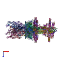 PDB entry 7cgo coloured by chain, top view.