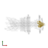 Flagellar biosynthetic protein FliP in PDB entry 7cgo, assembly 1, front view.