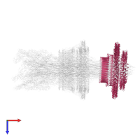 Flagellar M-ring protein in PDB entry 7cgo, assembly 1, top view.