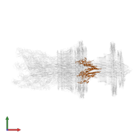 Flagellar basal-body rod protein FlgF in PDB entry 7cgo, assembly 1, front view.