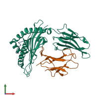 PDB entry 7ciq coloured by chain, front view.