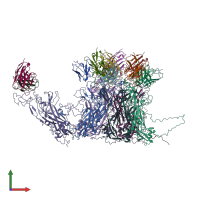 PDB entry 7cn2 coloured by chain, front view.