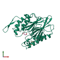 PDB entry 7cne coloured by chain, front view.