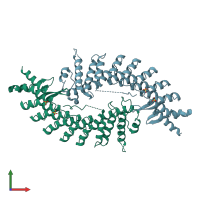 PDB entry 7cng coloured by chain, front view.
