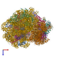 PDB entry 7cpu coloured by chain, top view.