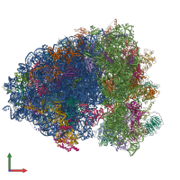 PDB entry 7cpv coloured by chain, front view.